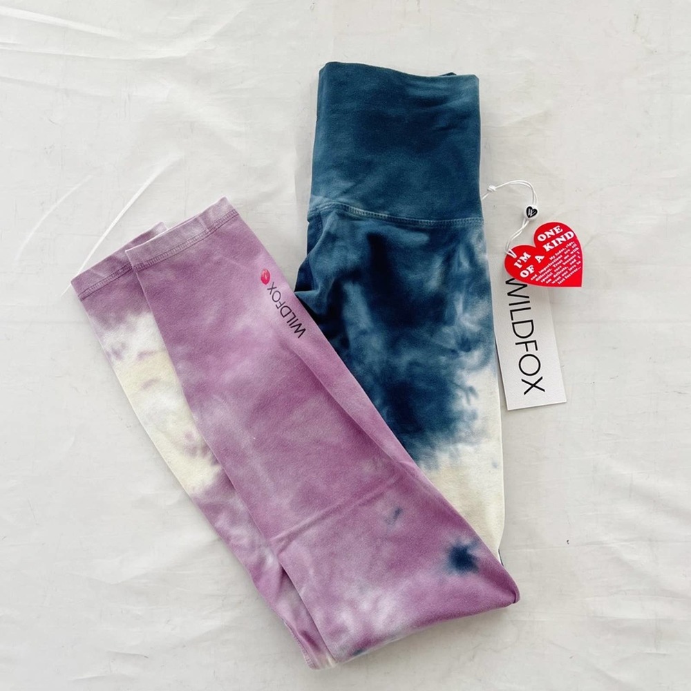 [Wildfox] NWT high waisted carousel 7/8 leggings carousel tie dye XS
